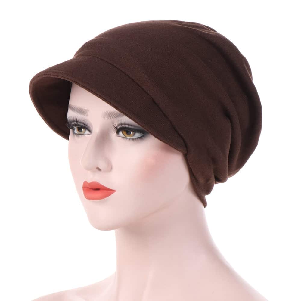 Sylvie Women'S Brown Chemo Cotton Scarf Cap