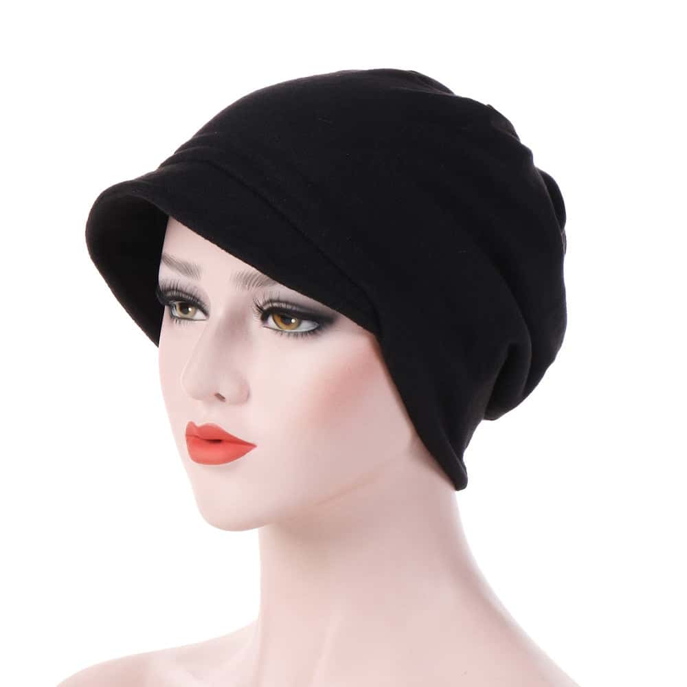 Chantal Women'S Chemo Cotton Scarf Cap Black