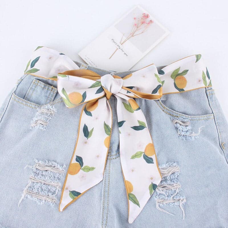 Yellow Chin Scarf Belt