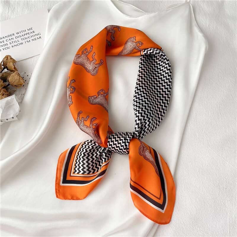 Scarf For Hair 70 Orange - Perséphone