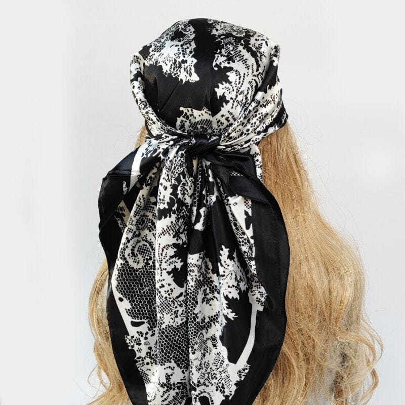 Céline Black Hair Scarf Baroque Bohème