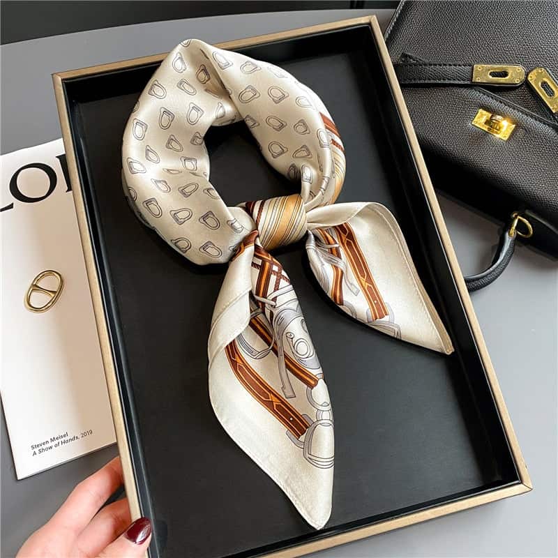 Amandine Hair Scarf Carré Soie