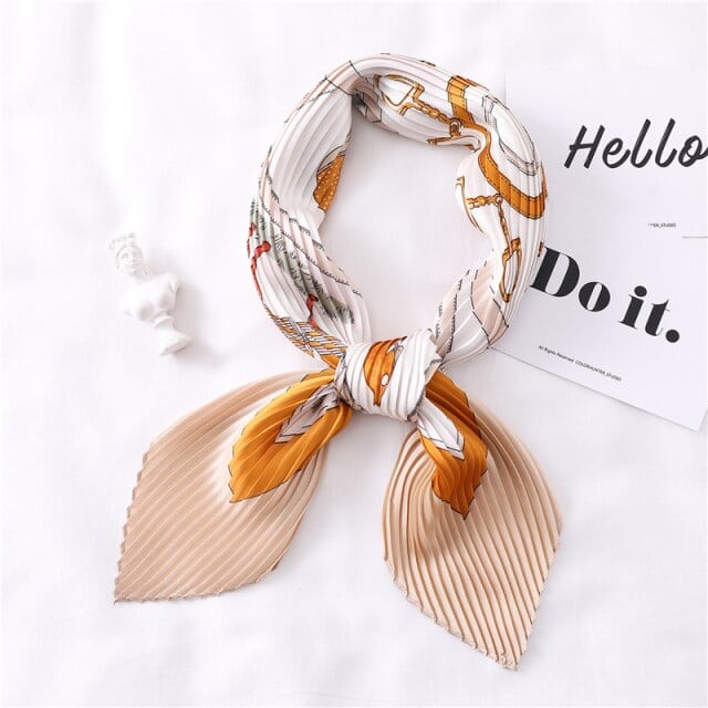 Scarf For Beige Pleated Hair - Fréline