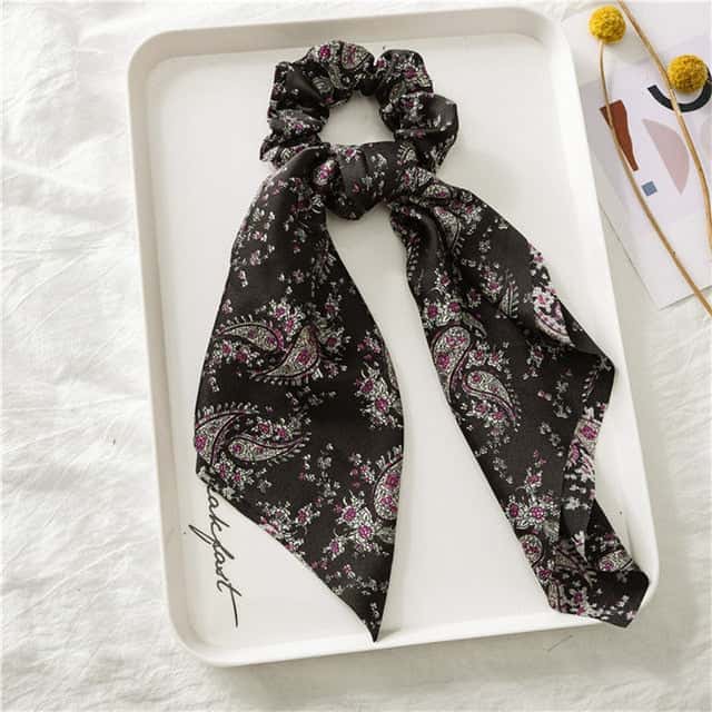Chouchou Black Baroque Scarf