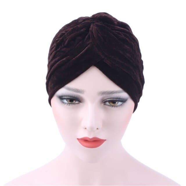Scarf Bonnet Chimio Brown - Velvet