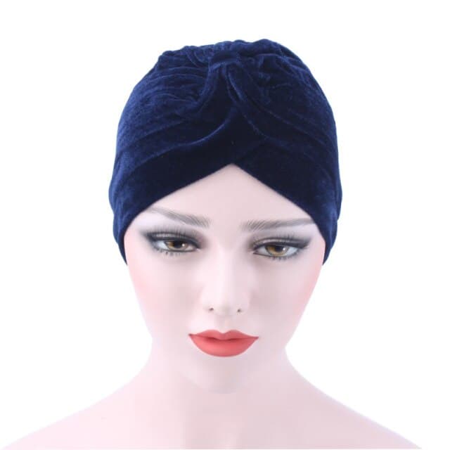 Chemo Cap Scarf Blue - Velvet
