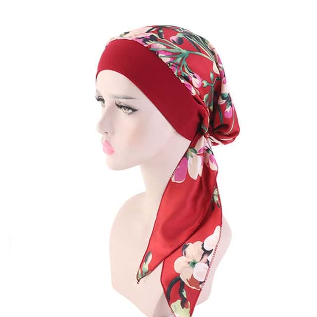 Angélique Long Scarf Red Chemo - Floral