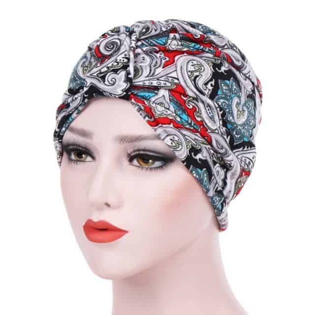 Félicienne Women'S Cap Gray Patterned Scarf