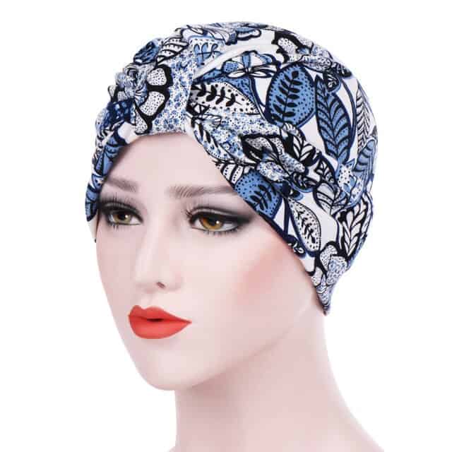 Nicole Bonnet Chimio Patterned Women'S Scarf White & Blue