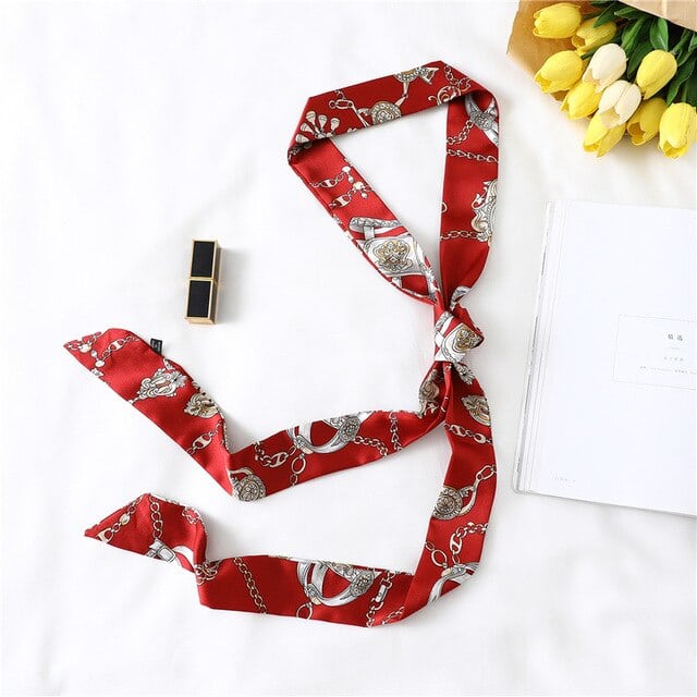 Red Baroque Scarf Belt