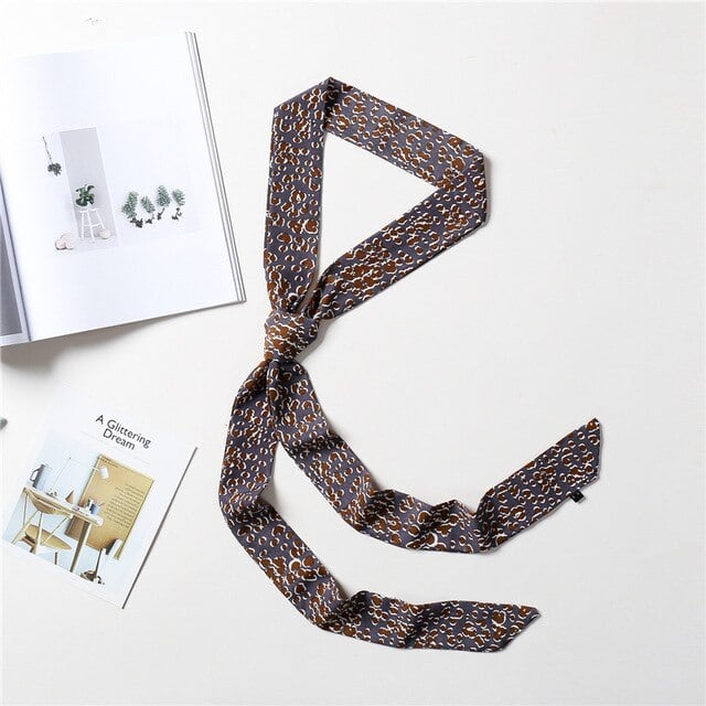 Blue Leopard Scarf Belt