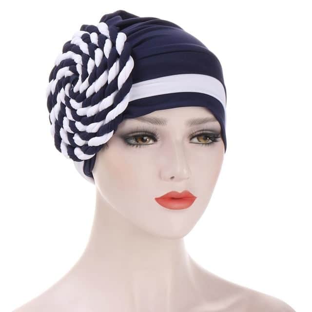 Modern Women'S Chemo Cap Scarf Navy Blue
