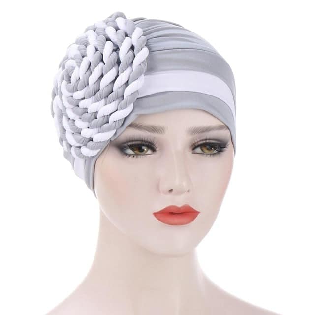Grey Chemo Cap Scarf - Marinière