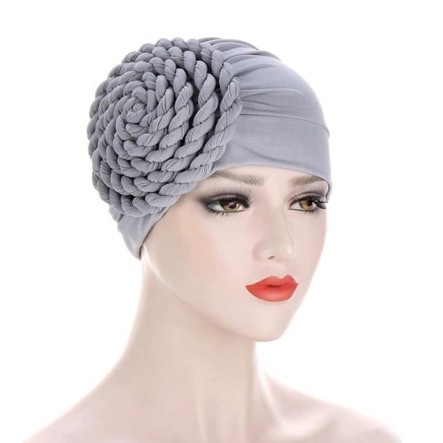 Scarf Bonnet Chimio Grey - Plain