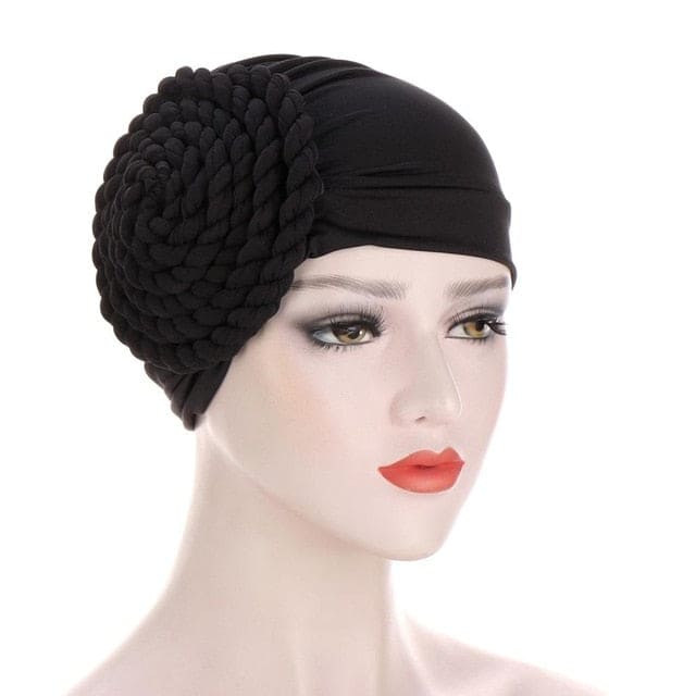 Women'S Chemo Cap Hair Scarf Black - Plain