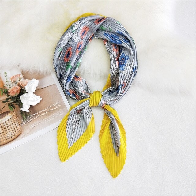 Yellow Pleated Hair Scarf - Eponine