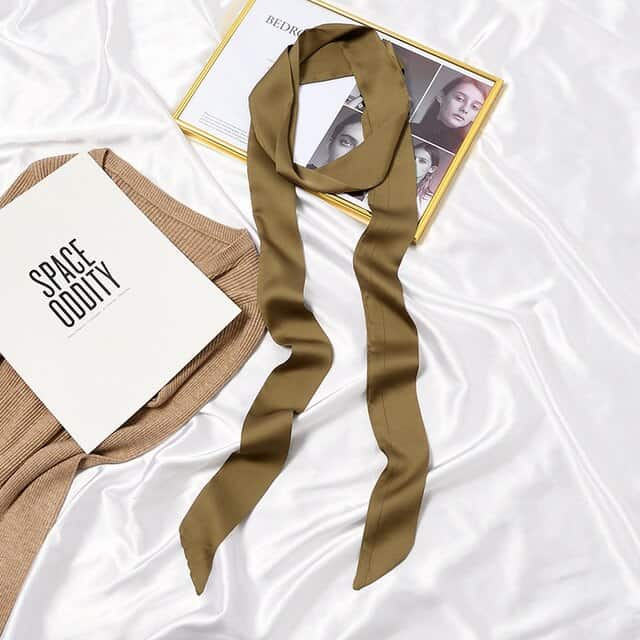Plain Brown Pants Dress Scarf Belt For Women