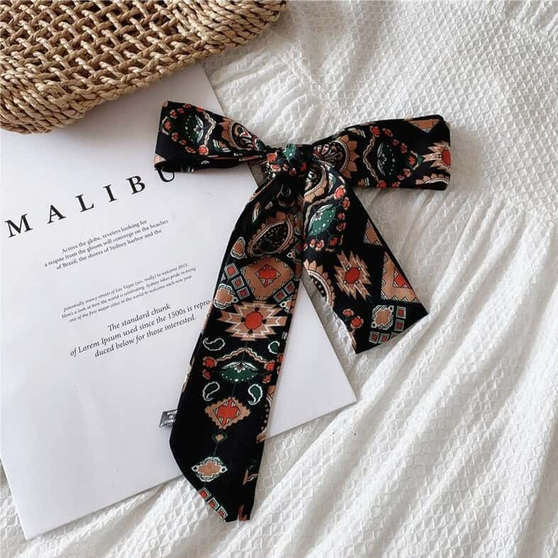 Black Scarf Belt - Aztec