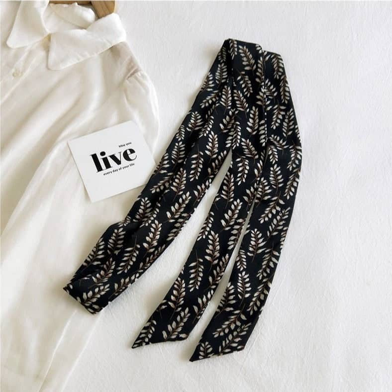 Black Scarf Belt - Sesame
