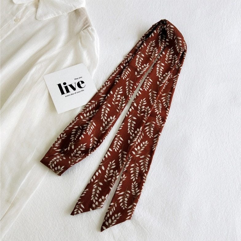 Burgundy Scarf Belt - Sesame