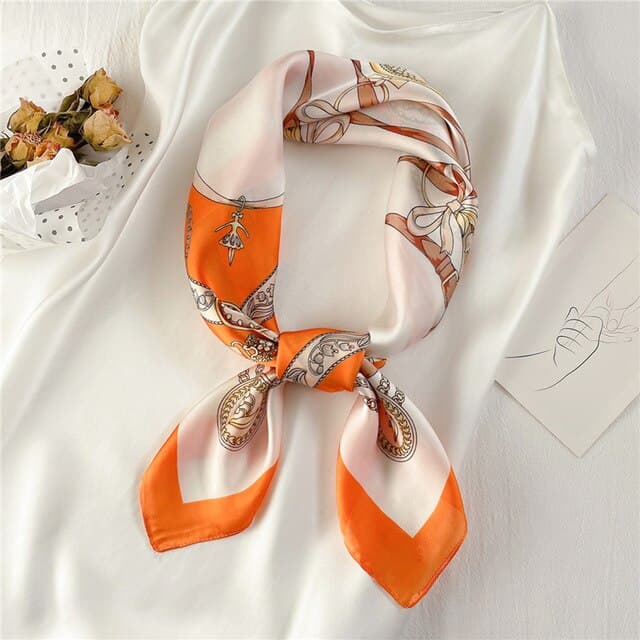 Scarf For Hair 70 Orange - Xeline