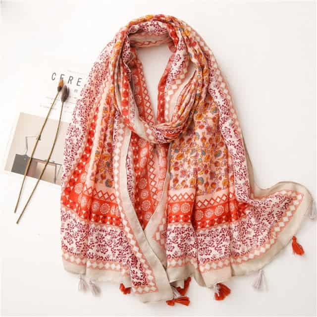 Women'S Scarf 180 Orange - Dagmar Bohème