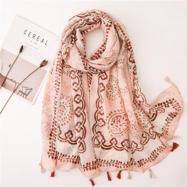 Scarf For Woman 180 Pink - Sigrun Bohème