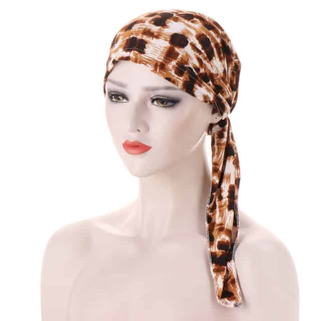 Long Beige Chemo Scarf - Savane