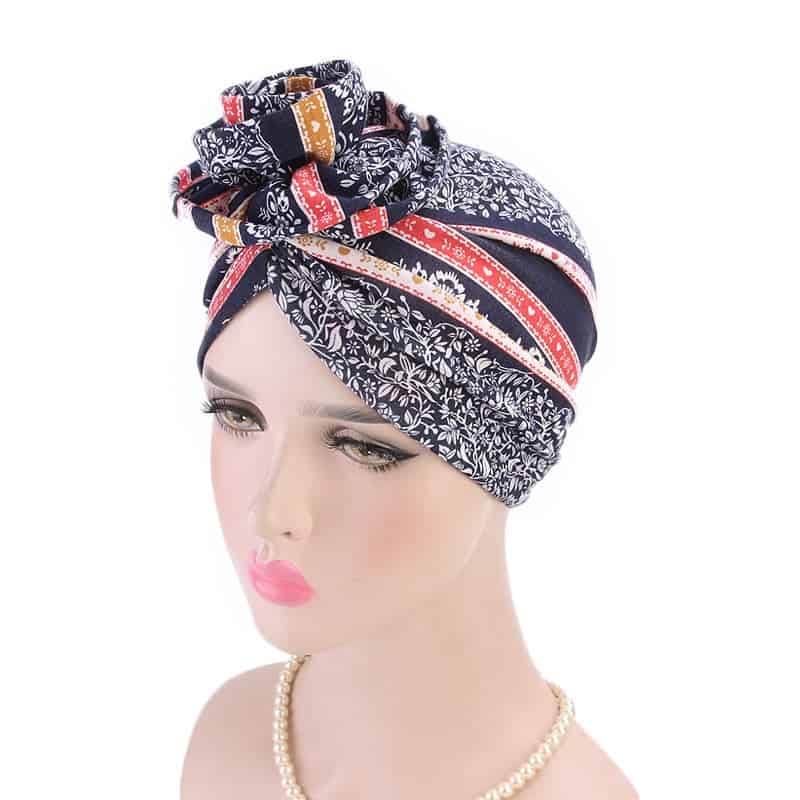 Blue Chemo Turban Scarf - Eulalie