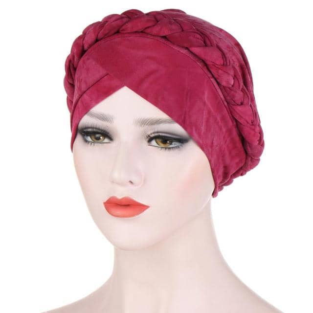 Norianne Women'S Turban Chemo Scarf Modern Plain Red