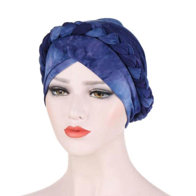 Blue Chemo Turban Scarf - Norianne
