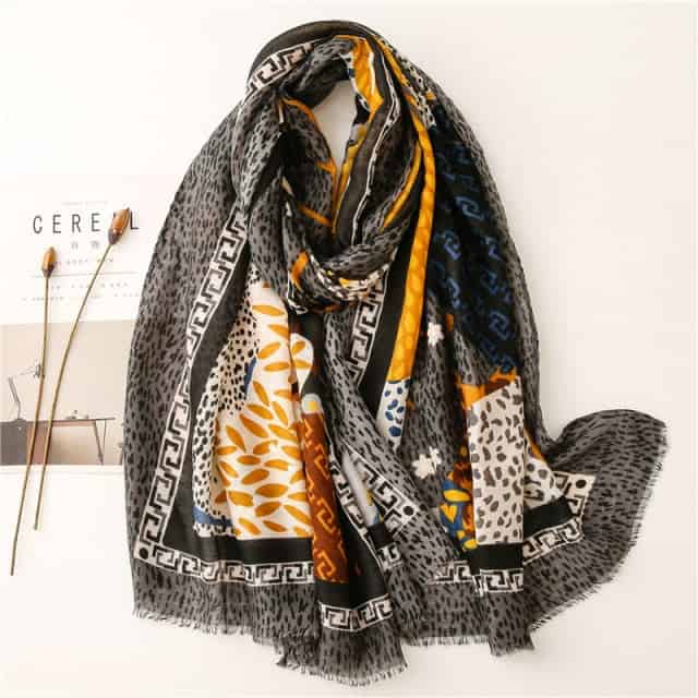 Women'S Scarf 180 Grey - Kaija