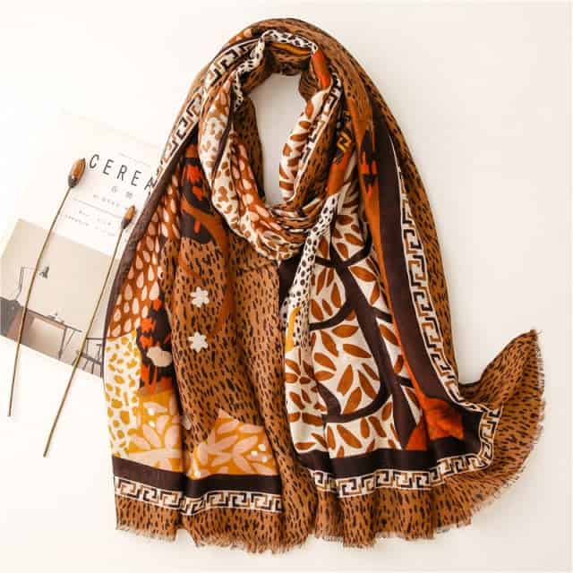 Women'S Scarf 180 Brown - Kaija