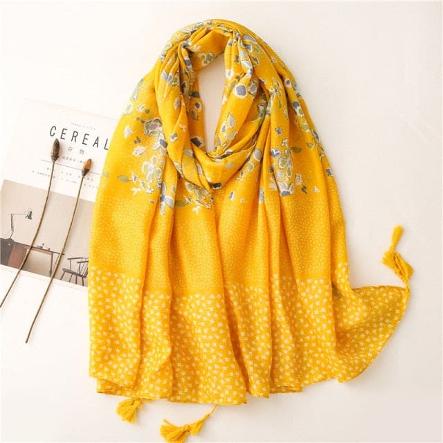Women'S Scarf 180 Yellow - Frida Liberty