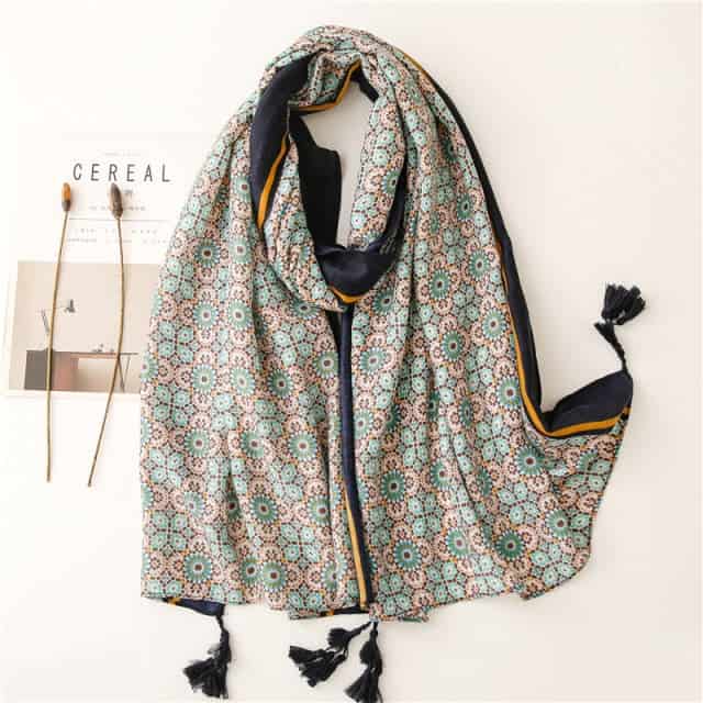 Scarf For Woman 180 Green - Tilda Bohème