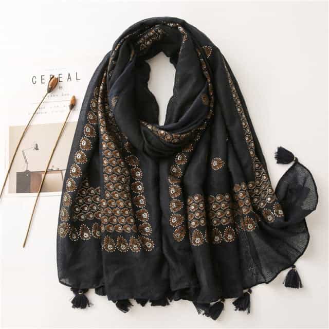 Women'S Scarf 180 Black - Signy