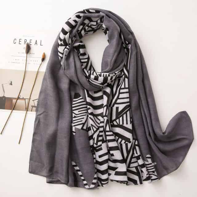Women'S Scarf 180 Grey - Anja