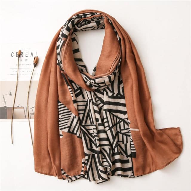 Women'S Scarf 180 Brown - Nanna