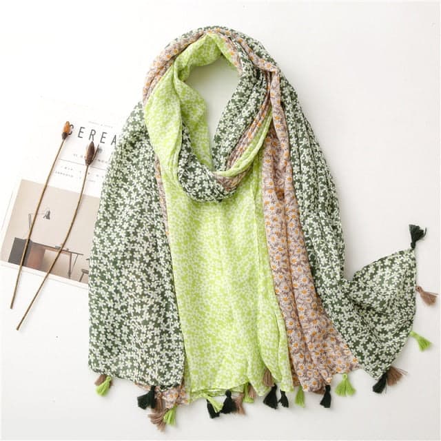 Scarf For Woman 180 Green - Sofy Liberty