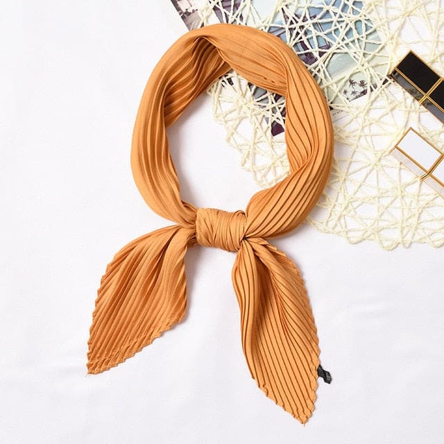 Pleated Scarf For Orange Hair