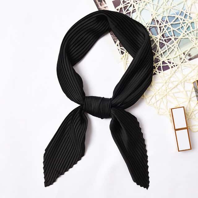 Pleated Scarf For Black Hair